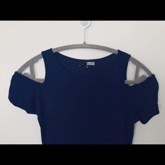 ASOS Navy Jersey Dress - Picture 2 of 5